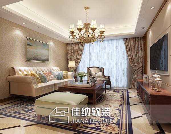 上海两室两厅软装设计欧式风潮