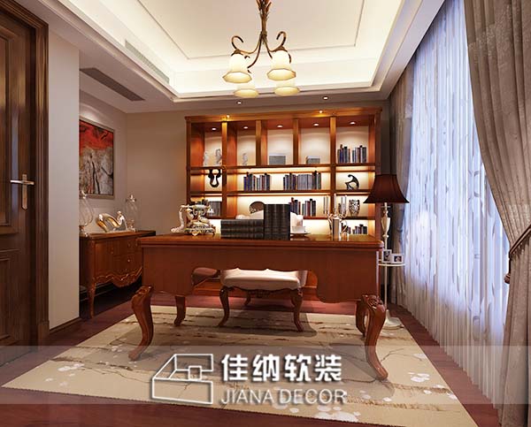 上海软装公司书房窗帘颜色